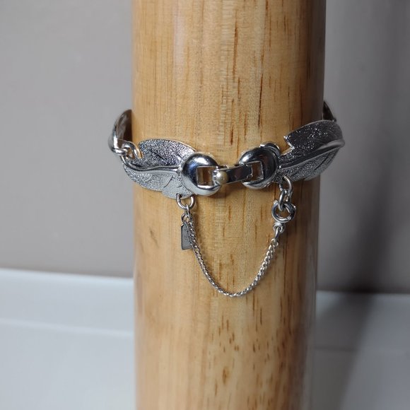 Silver Tone Monet Leaf Bracelet - Picture 2 of 11